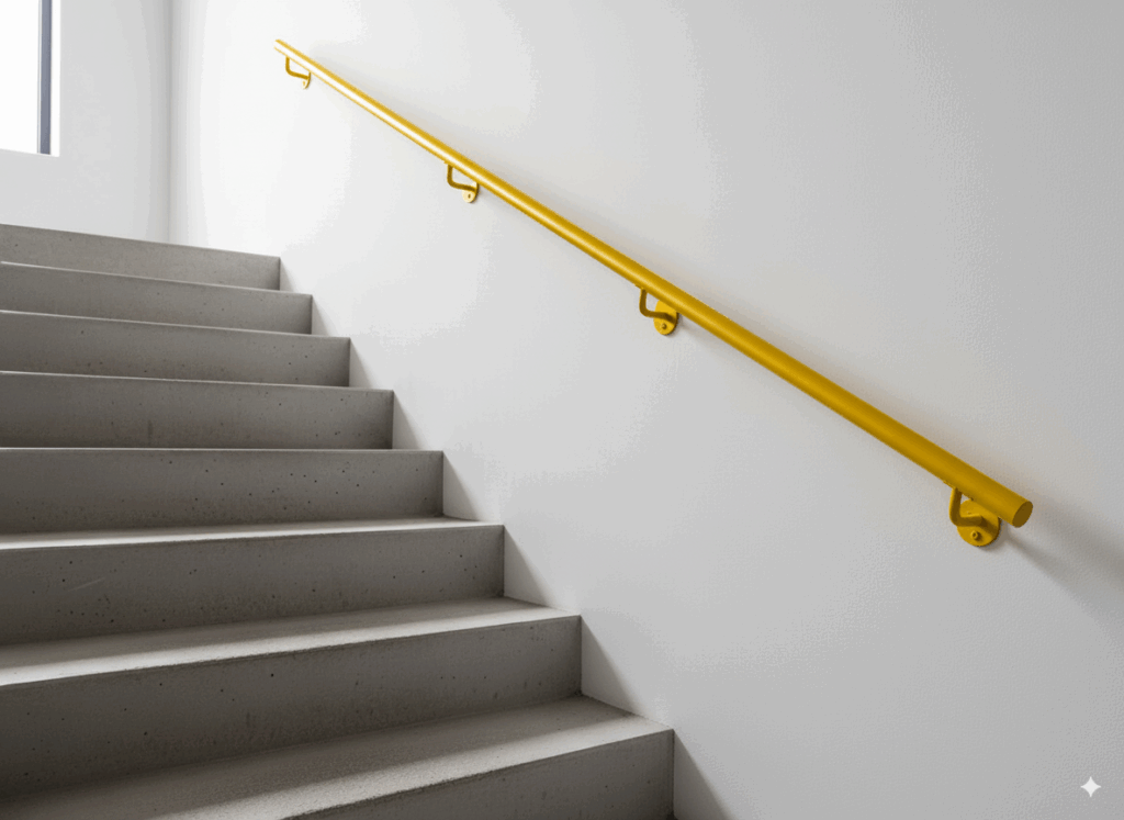 rampe escalier sur mesure jaune